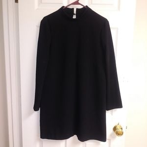 High Neck Zara Open Back Black Dress